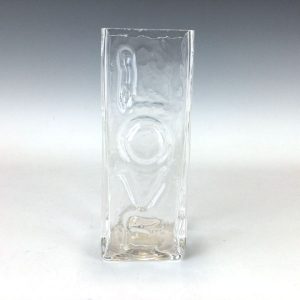 Clear Love Vase by David Duthie